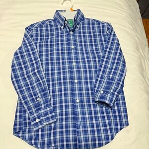 Brook Brothers Blue Plaid Boys Shirt in Size 8